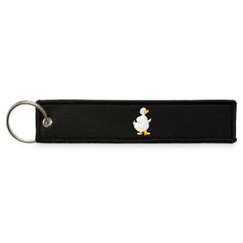 Happy Duck - Jet Tag Keychain - black - Front