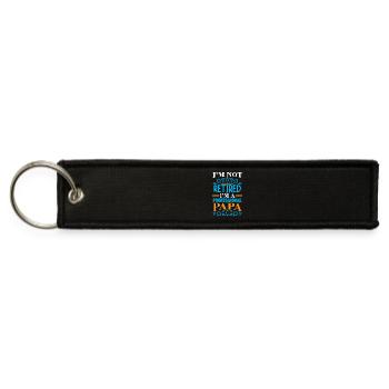 I'm not retired i'm a professional papa - Jet Tag Keychain - black - Front