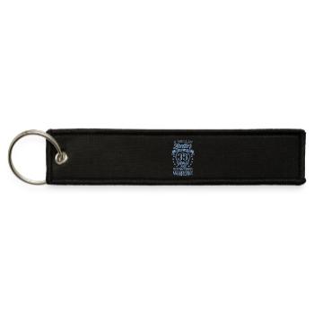Funny 35 birthday quote aging - Jet Tag Keychain - black - Front