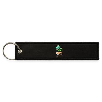 Money Talks Hustle Walks Entrepreneur Style - Jet Tag Keychain - black - Front