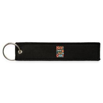 anti trump - Jet Tag Keychain - black - Front