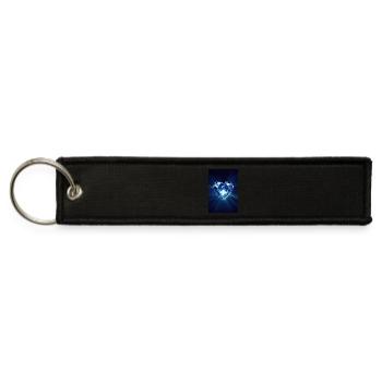 Shining Diamond Heart - Jet Tag Keychain - black - Front