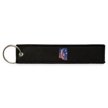 Celestial Elephant Guardian - Jet Tag Keychain - black - Front