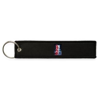 Glitter French Gummy Bear - Jet Tag Keychain - black - Front