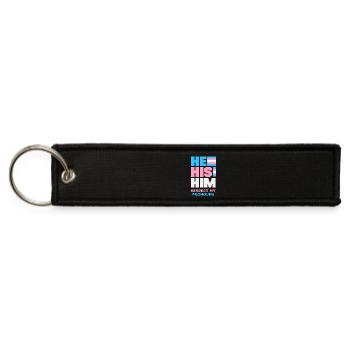 Transgender Pride – The Only Choice: Be Myself - Jet Tag Keychain - black - Front