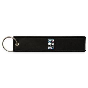 Transgender Pride – The Only Choice: Be Myself - Jet Tag Keychain - black - Front