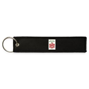 Christmas Season Campfire Family - Jet Tag Keychain - black - Front