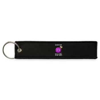 Do Not Disturb Plotting My Next Crochet Project - Jet Tag Keychain - black - Front