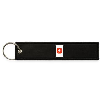 Lightning Bolt Pop Icon - Jet Tag Keychain - black - Front