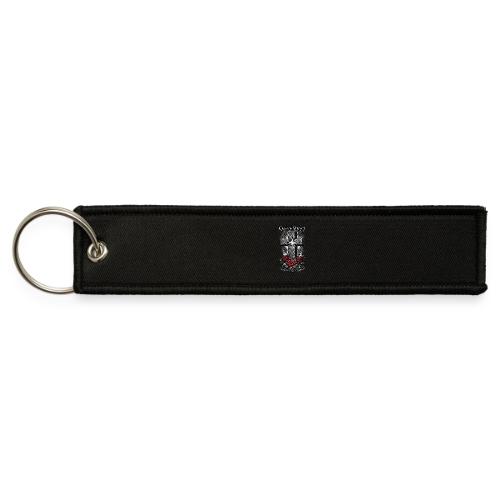 Crimson Verdict Stone Cross Light Tee - Jet Tag Keychain