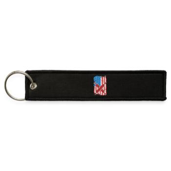 Baking USA Flag - Jet Tag Keychain - black - Front