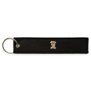 Cute Summer Holiday Girl - Happy Kid - Jet Tag Keychain - black - Front
