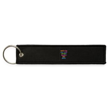 Speak When Words Are Beautiful - Jet Tag Keychain - black - Front