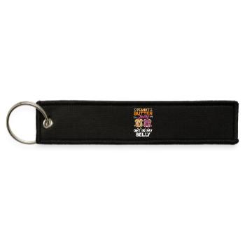 Cute Peanut Butter and Jelly Matching Friend - Jet Tag Keychain - black - Front