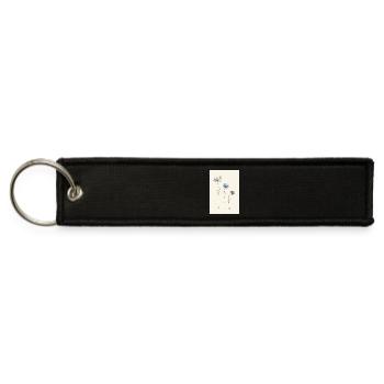 Pastel Wildflowers Trio - Jet Tag Keychain - black - Front