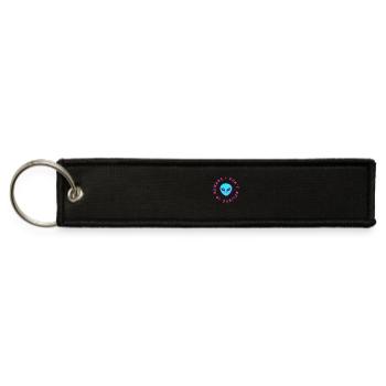 As An Alien I Don't Believe In Humans - Jet Tag Keychain - black - Front