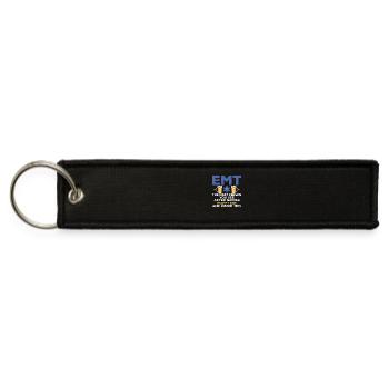 EMT The First Person You See First Aid Paramedic - Jet Tag Keychain - black - Front