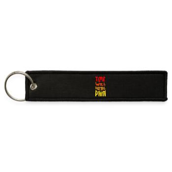 TIME WILL HEAL PAIN - Jet Tag Keychain - black - Front