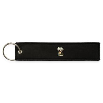 Success Through Patience and Hard Work - Jet Tag Keychain - black - Front