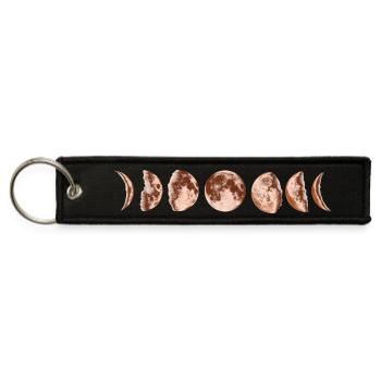 Moon Phases - Jet Tag Keychain - black - Front