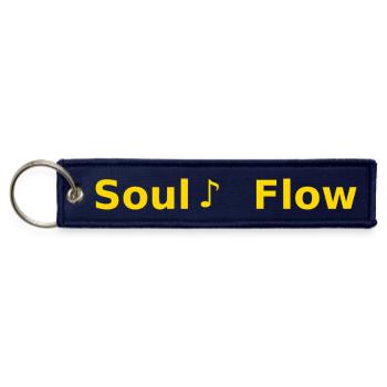 Abstract Soul Flow Artistic Print - Jet Tag Keychain - navy - Front