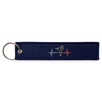Yogini Heartbeat Vintage Look - Jet Tag Keychain - navy - Front
