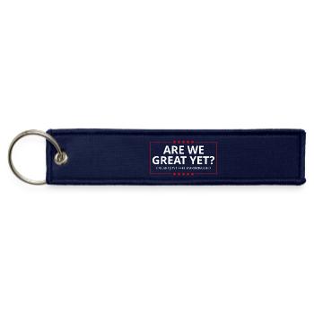Anti-Trump - Are We Great Yet? I Feel Embarrassed - Jet Tag Keychain - navy - Front