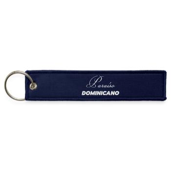 Dominican Paradise Illustration - Jet Tag Keychain - navy - Front