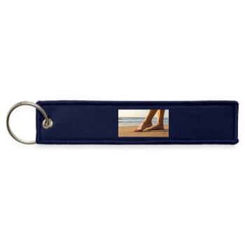 Female beach feet - Jet Tag Keychain - navy - Front