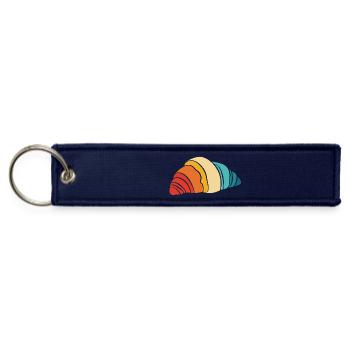 French Pastry French Bread Croissant - Jet Tag Keychain - navy - Front
