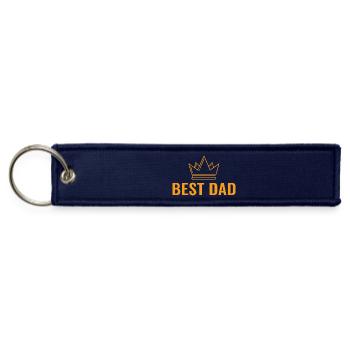 Best Dad Crown Tee - Jet Tag Keychain - navy - Front