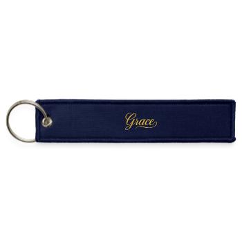 NEW -- Grace, So Amazing! - Jet Tag Keychain - navy - Front