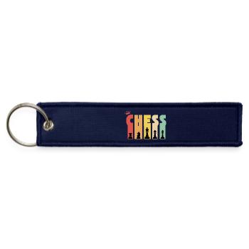  Chess Cascading Letters Chess Piece  - Jet Tag Keychain - navy - Front