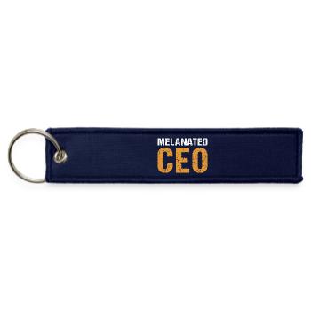 Small Business Owner Afro Black Entrepreneur - Jet Tag Keychain - navy - Front