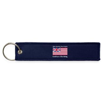 Funny Red Blue Make America Royal Again Flag - Jet Tag Keychain - navy - Front
