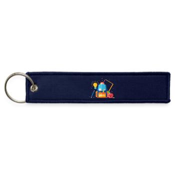 Back-to-School Creative Icons for Students  - Jet Tag Keychain - navy - Front