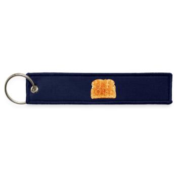 Toast Bread Funny Halloween - Jet Tag Keychain - navy - Front