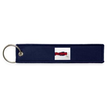 MERRY CHRISTMAS NOW FUCK OFF funny cursing scrooge - Jet Tag Keychain - navy - Front