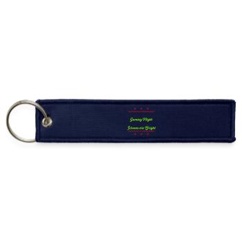 Silent Night Gaming Night All Calm Screens Bright - Jet Tag Keychain - navy - Front