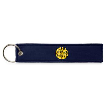 Small Business Owner Entrepreneur Startup - Jet Tag Keychain - navy - Front
