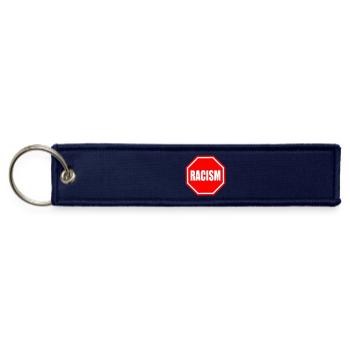 Stop Racism - Jet Tag Keychain - navy - Front