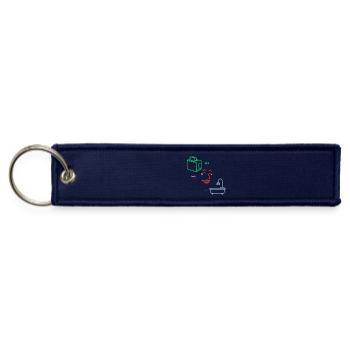 Laugh -Toaster -Bath T-shirt - Jet Tag Keychain - navy - Front