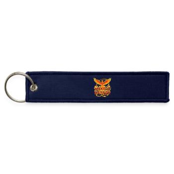 Fiery Phoenix with Motivational Quote - Jet Tag Keychain - navy - Front