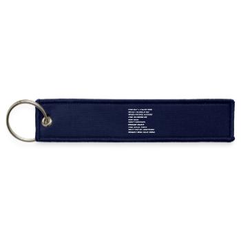 Silent Strength: God's Quiet Reply - Jet Tag Keychain - navy - Front