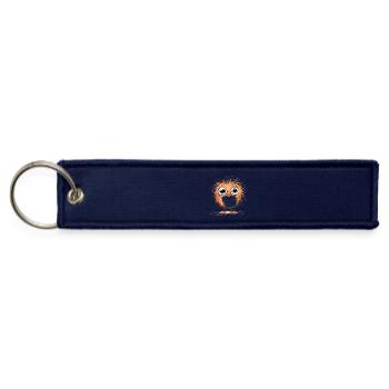 Cartoon_Bird_Illustration_With_Charming_Eyes - Jet Tag Keychain - navy - Front