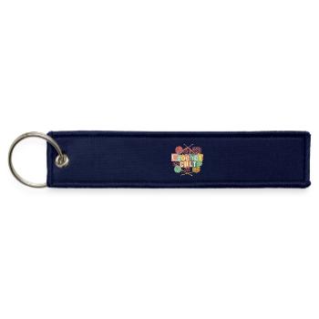 Crochet Cult Funny Yarn Knitting Crafter - Jet Tag Keychain - navy - Front