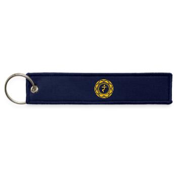 Solar Plexis Chakra - Manipura - Jet Tag Keychain - navy - Front