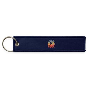 Doing Yoga - Jet Tag Keychain - navy - Front