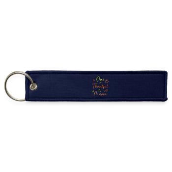 Thanksgiving Mom Thankful Mama - Jet Tag Keychain - navy - Front