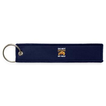 French Bread Croissant - Jet Tag Keychain - navy - Front